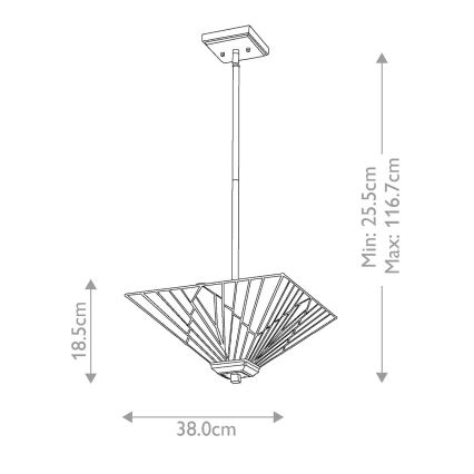 Elstead - Viseći luster ALDERLEY 2xE27/60W/230V