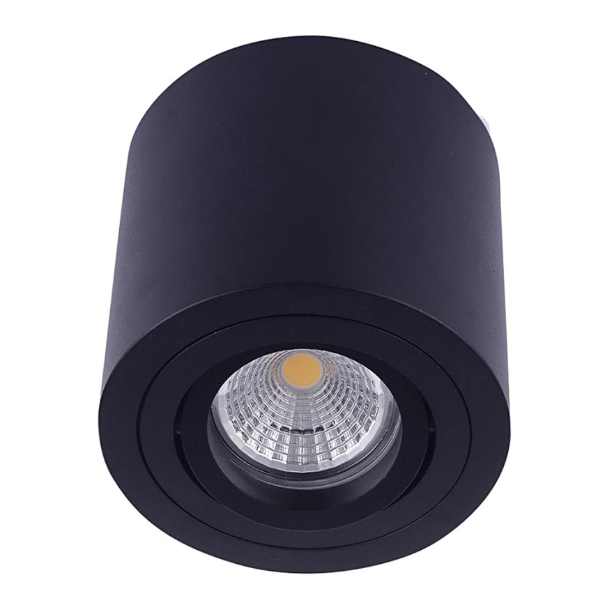 Emithor 48607 - Reflektorska plafonjera SURFACE 1xGU10/50W/230V crno okruglo