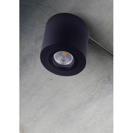 Emithor 48607 - Reflektorska plafonjera SURFACE 1xGU10/50W/230V crno okruglo