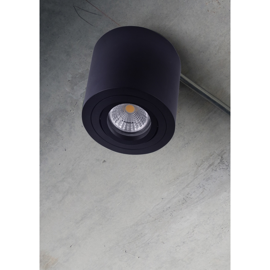Emithor 48607 - Reflektorska plafonjera SURFACE 1xGU10/50W/230V crno okruglo