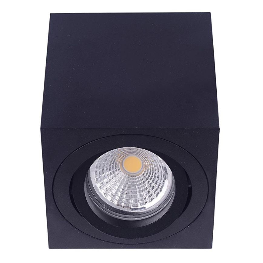 Emithor 48609 - Reflektorska plafonjera SURFACE 1xGU10/50W/230V crno uglate