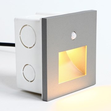 Emithor 70416 - LED svetiljka za stepenište sa senzorom SUNNY LED/1W/230V 4000K siva