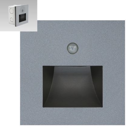 Emithor 70416 - LED svetiljka za stepenište sa senzorom SUNNY LED/1W/230V 4000K siva