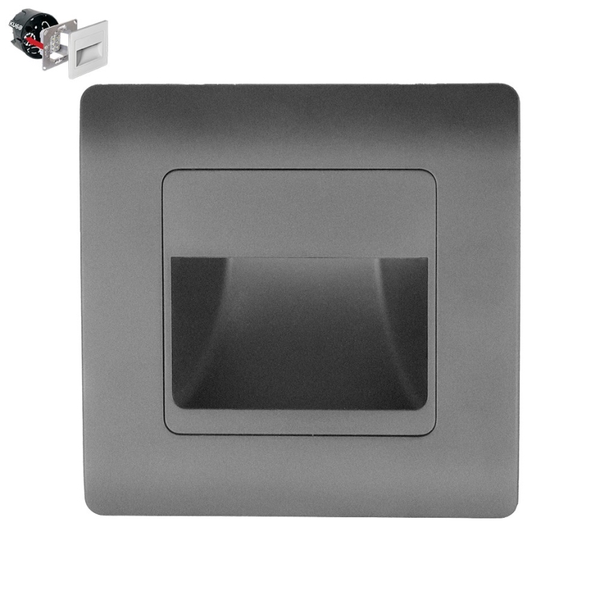 Emithor 70439 - LED Rasveta za stepenište STEP LIGHT LED/1W/230V antracit