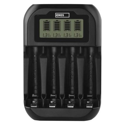 Punjač za baterije sa LCD ekranom 4xAA/AAA 5V