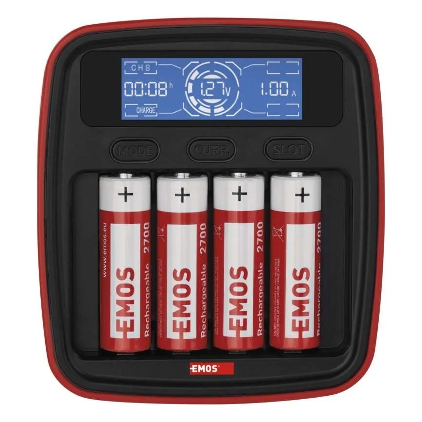 Punjač za baterije sa LCD ekranom 4xAA/AAA 5V