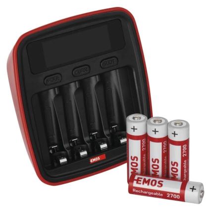 Punjač za baterije sa LCD ekranom 4xAA/AAA 5V