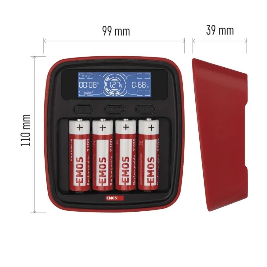 Punjač za baterije sa LCD ekranom 4xAA/AAA 5V