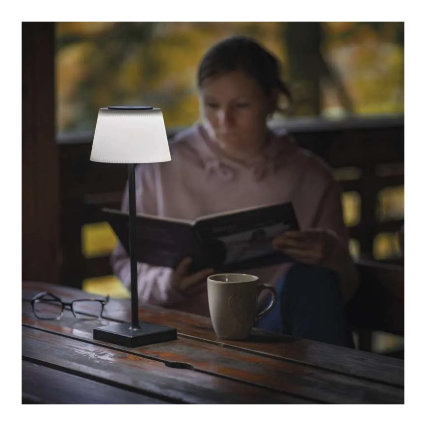 LED Prigušiva punjiva lampa KATIE LED/4W/10V 1800mAh IP44 CRI 90 crno