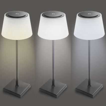 LED Prigušiva punjiva lampa KATIE LED/4W/10V 1800mAh IP44 CRI 90 crno
