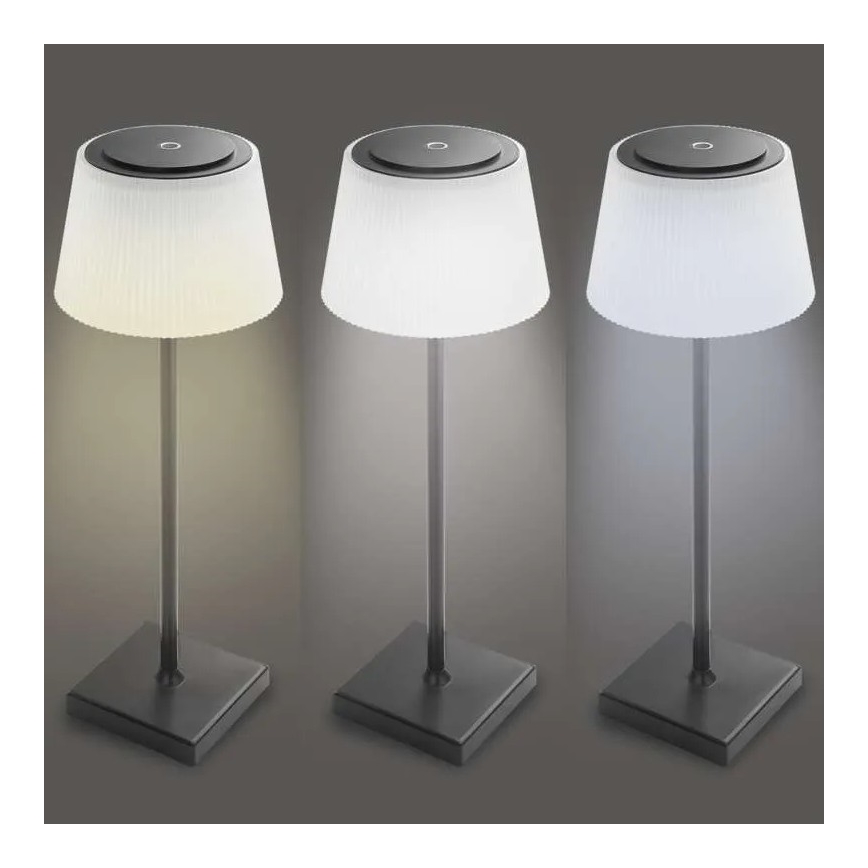 LED Prigušiva punjiva lampa KATIE LED/4W/10V 1800mAh IP44 CRI 90 crno