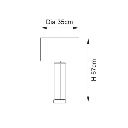 Endon 100440 - Prigušiva stona lampa LESSINA 1xE27/10W/230V crna