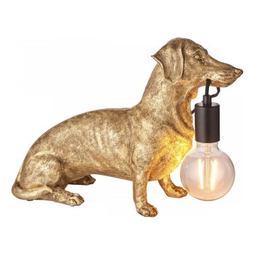 Endon 101187 - Stona lampa DACHSHUND 1xE27/10W/230V zlatna