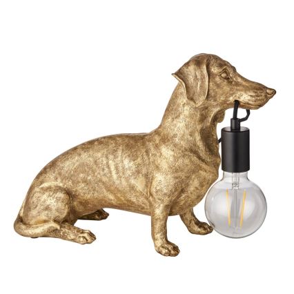 Endon 101187 - Stona lampa DACHSHUND 1xE27/10W/230V zlatna