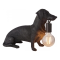 Endon 101188 - Stona lampa DACHSHUND 1xE27/10W/230V crno