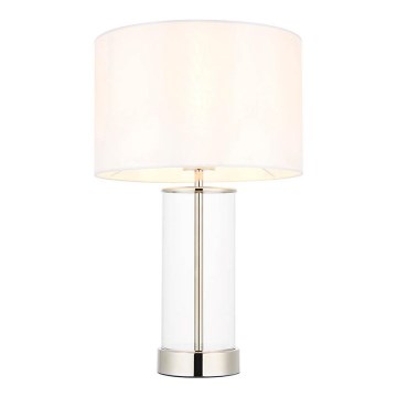 Endon 102674 - Stona lampa LESSINA 1xE27/10W/230V, prigušiva, sjajni hrom/bela