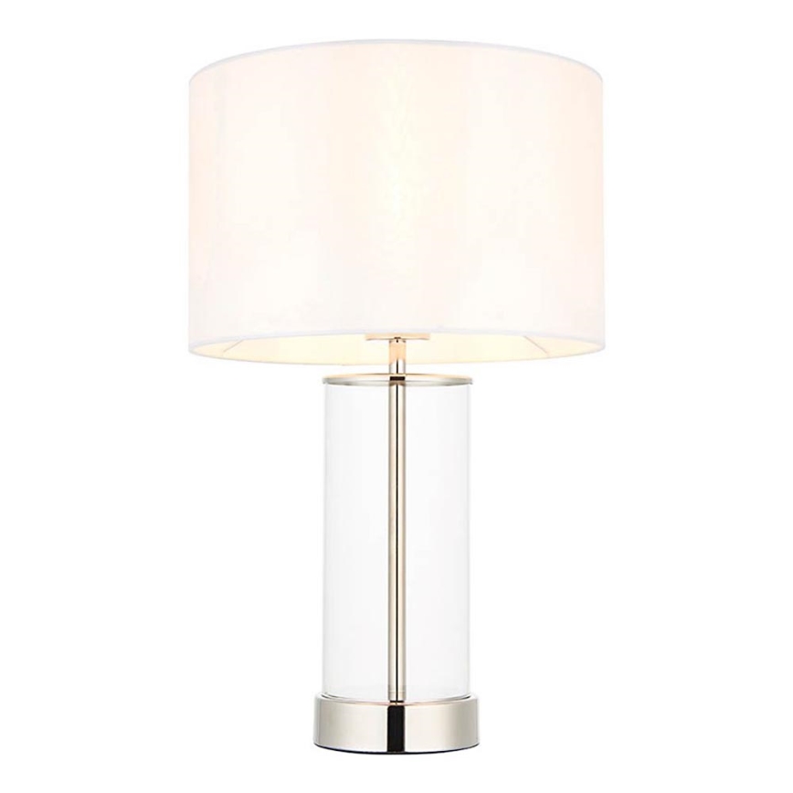 Endon 102674 - Stona lampa LESSINA 1xE27/10W/230V, prigušiva, sjajni hrom/bela
