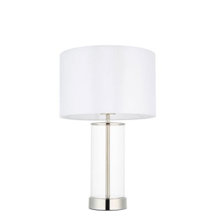 Endon 102674 - Stona lampa LESSINA 1xE27/10W/230V, prigušiva, sjajni hrom/bela