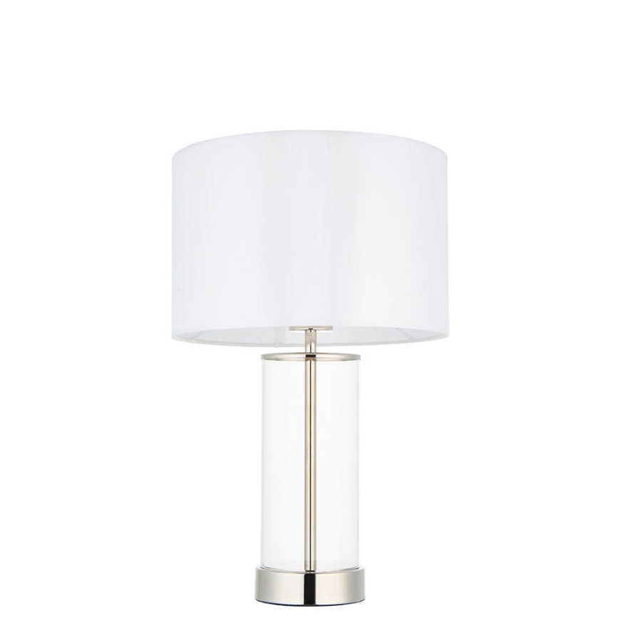 Endon 102674 - Stona lampa LESSINA 1xE27/10W/230V, prigušiva, sjajni hrom/bela