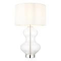 Endon 102676 - Prigušiva stona lampa KELDA 1xE27/10W/230V bela/mat hrom