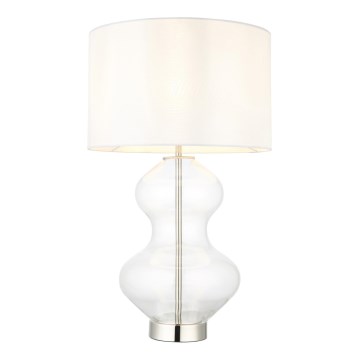 Endon 102676 - Prigušiva stona lampa KELDA 1xE27/10W/230V bela/mat hrom