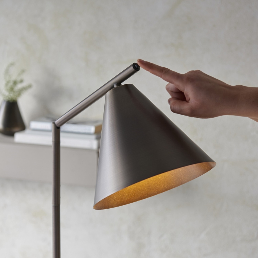 Endon 102895 - Podna lampa CAPE 1xE27/10W/230V bronzana