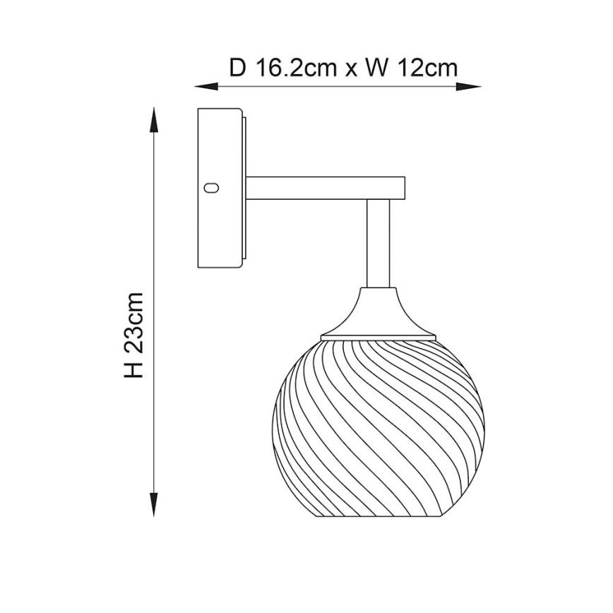 Endon 103173 - Zidna lampa ALLEGRA 1xE14/7W/230V mesing/prozirna