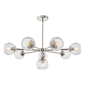 Endon 104051 - Luster na šipci ALLEGRA 8xE14/7W/230V sjajni hrom