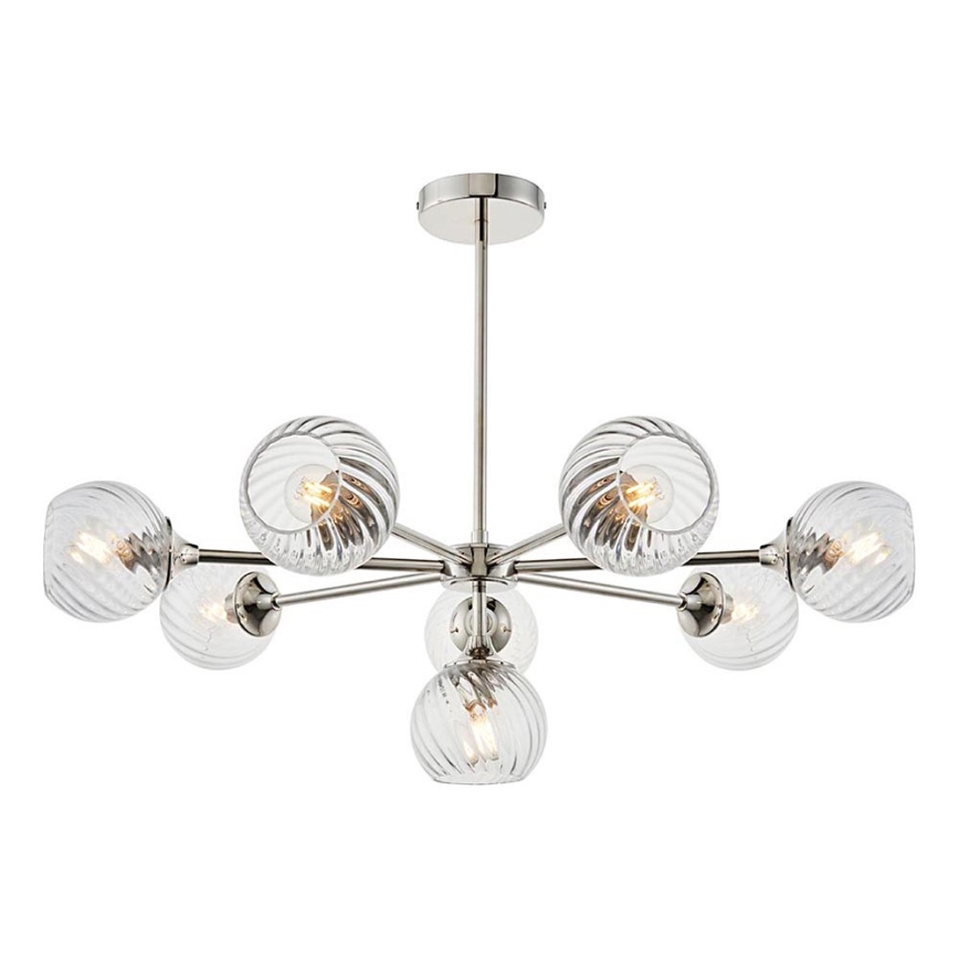 Endon 104051 - Luster na šipci ALLEGRA 8xE14/7W/230V sjajni hrom