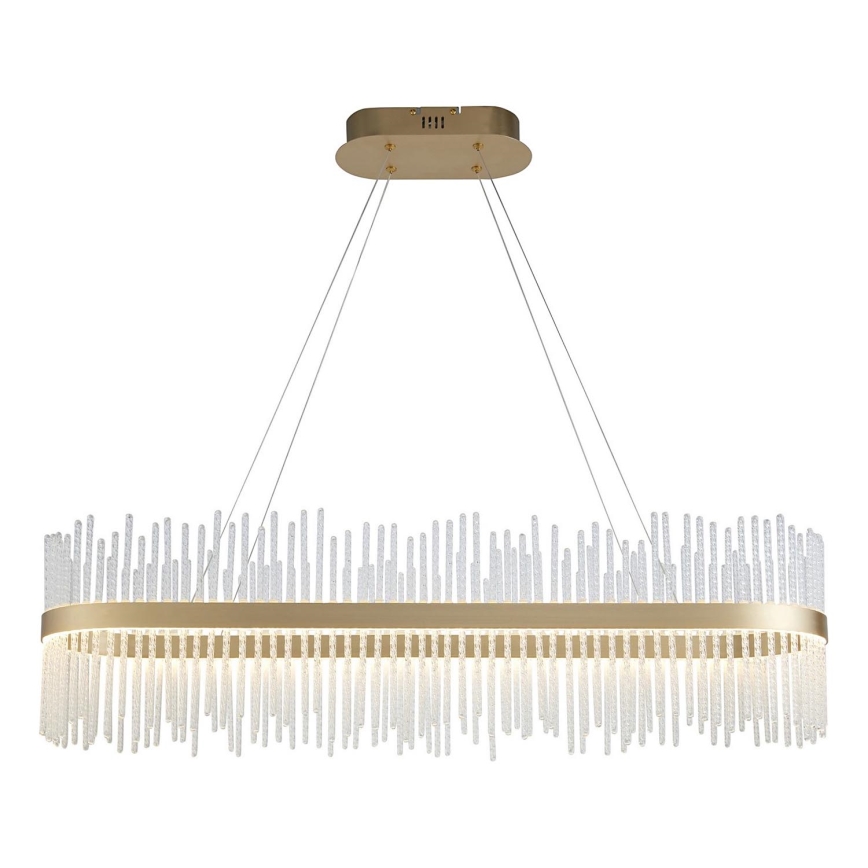 Endon 104082 - LED prigušiva viseći luster na sajli ADRIEL LED/47W/230V 3000K zlatna/prozirna