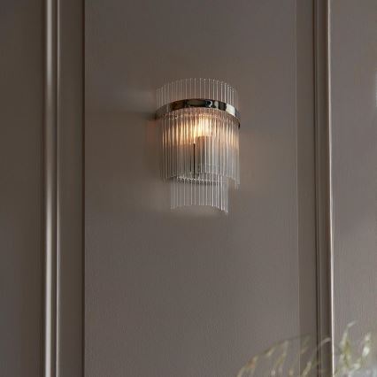 Endon 104114 - Zidna lampa MARIETTA 1xE14/6W/230V sjajni krom/prozirna