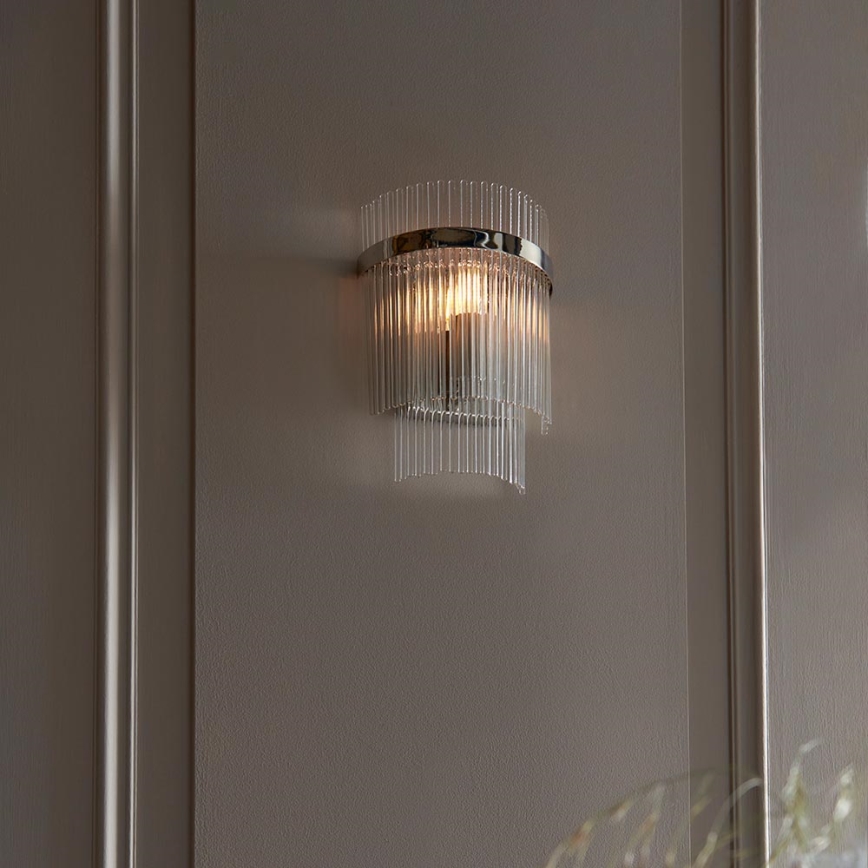 Endon 104114 - Zidna lampa MARIETTA 1xE14/6W/230V sjajni krom/prozirna