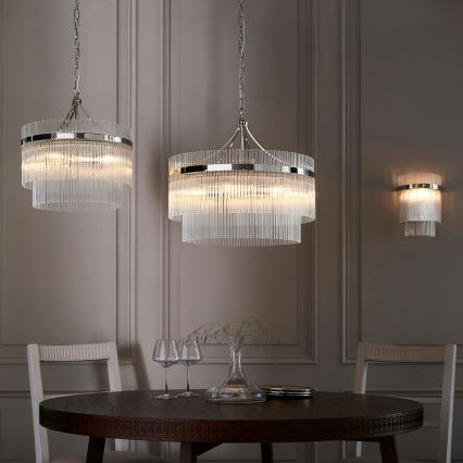 Endon 104114 - Zidna lampa MARIETTA 1xE14/6W/230V sjajni krom/prozirna