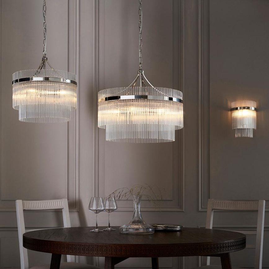 Endon 104114 - Zidna lampa MARIETTA 1xE14/6W/230V sjajni krom/prozirna