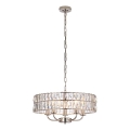 Endon 104467 - Luster na lancu CLIFTON 5xE14/6W/230V prečnik 50,5 cm sjajni hrom/prozirno