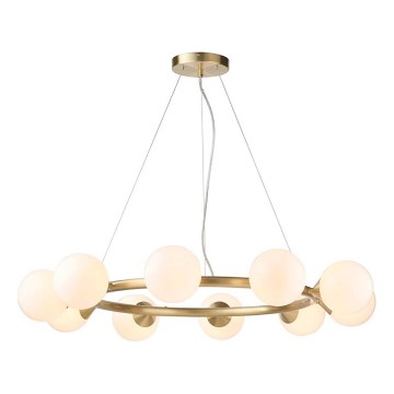 Endon 106008 - Luster na sajli OTIS 10xG9/3W/230V zlatni