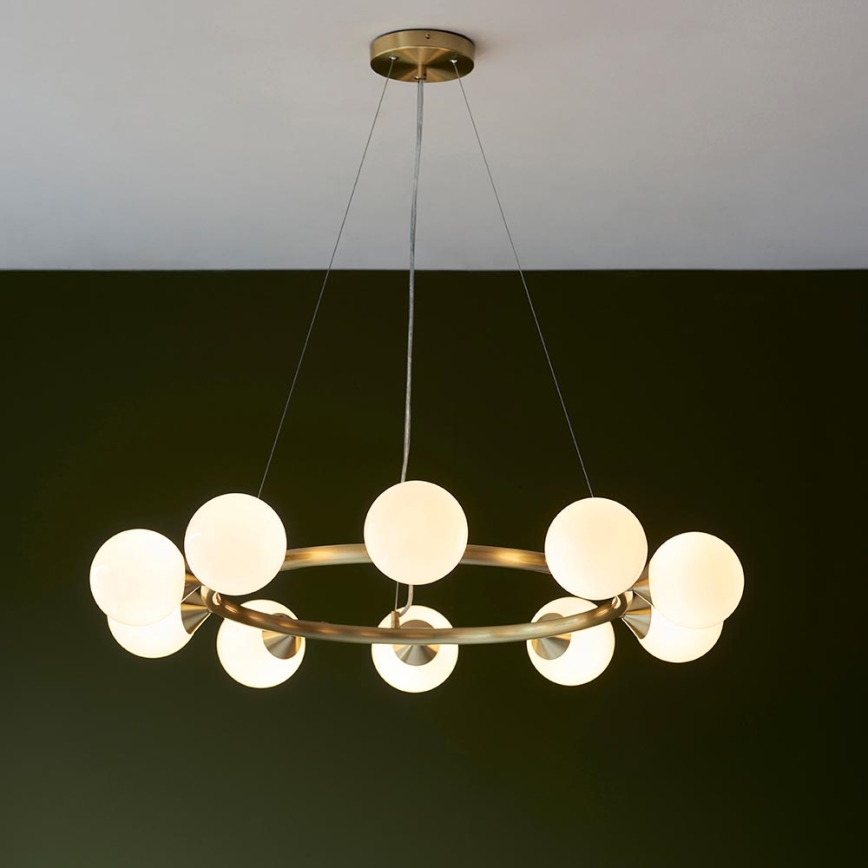 Endon 106008 - Luster na sajli OTIS 10xG9/3W/230V zlatni