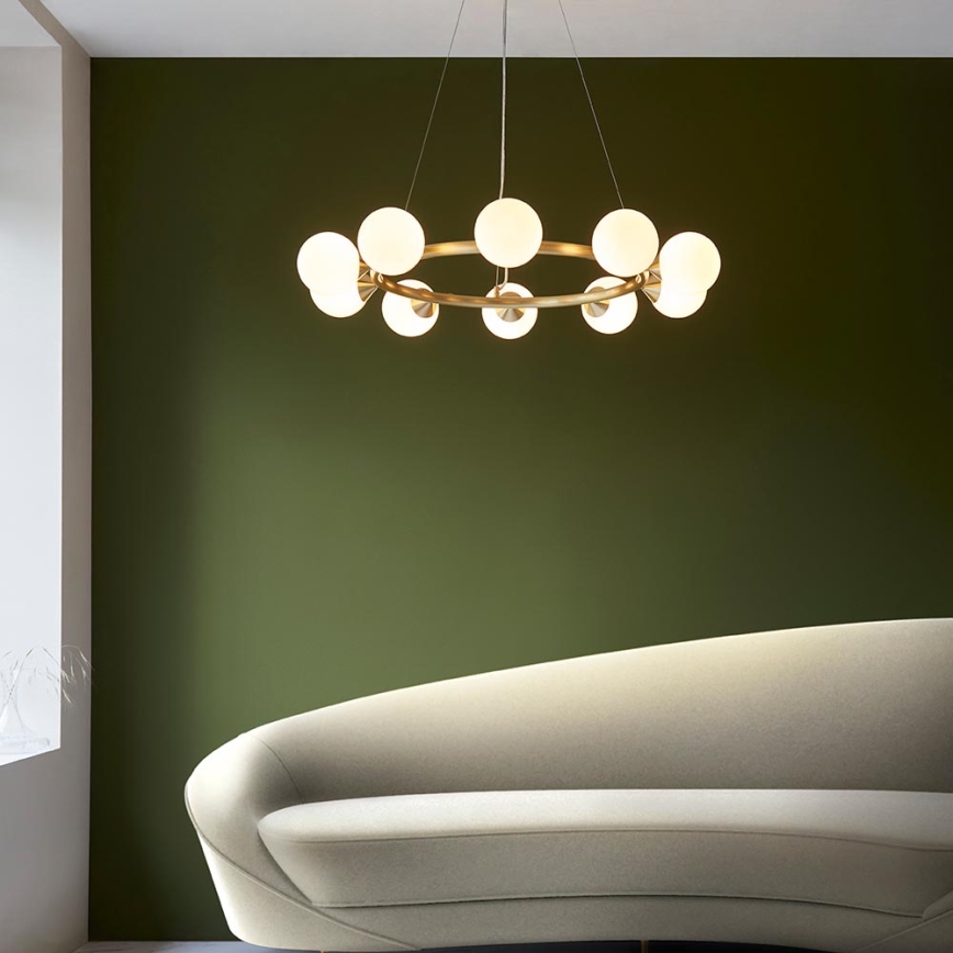 Endon 106008 - Luster na sajli OTIS 10xG9/3W/230V zlatni