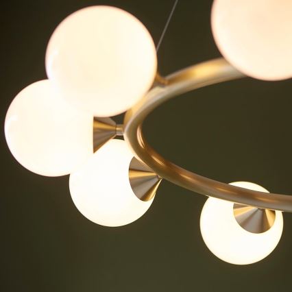 Endon 106008 - Luster na sajli OTIS 10xG9/3W/230V zlatni
