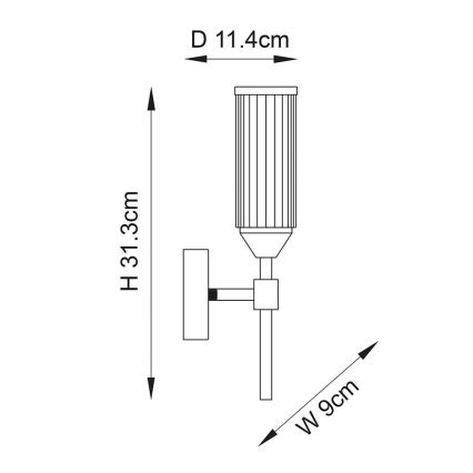 Endon 106258 - Zidna lampa TOUR 1xG9/3W/230V mesing
