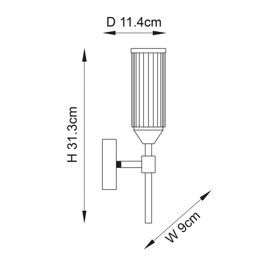 Endon 106258 - Zidna lampa TOUR 1xG9/3W/230V mesing
