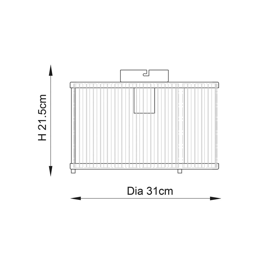 Endon 106265 - Plafonska svetiljka RIDGETON 1xE27/10W/230V mesing