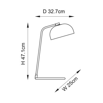 Endon 106336 - Stona lampa BRAIR 1xE14/7W/230V crna