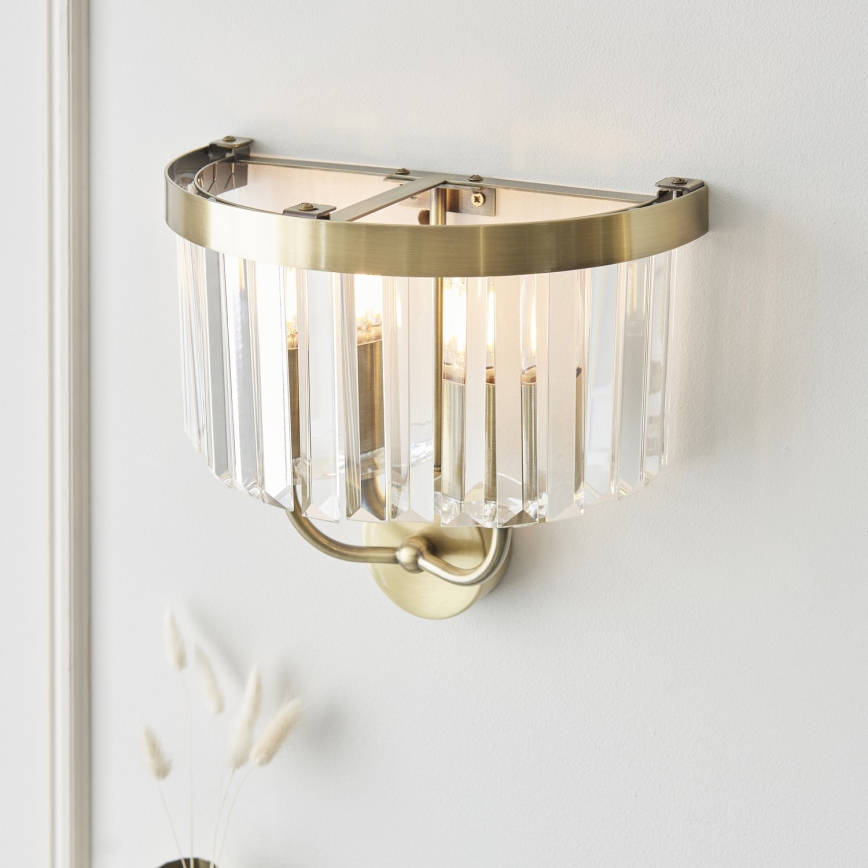 Endon 106450 - Zidna lampa CHESTERFIELD 2xE14/6W/230V mesing