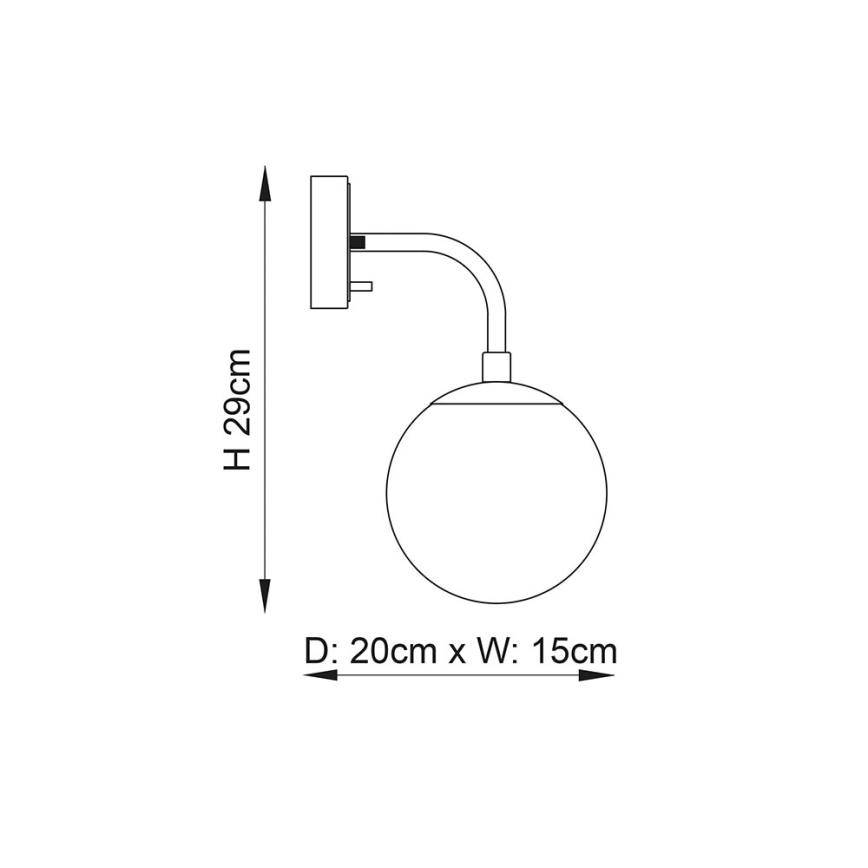Endon 106664 - Zidna svetiljka ONTARIO 1xE14/7W/230V crna/zadimljena