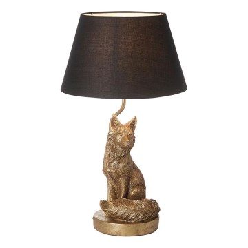 Endon 106796 - Stona lampa FOX 1xE14/6W/230V crno/mesing