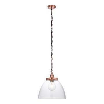 Endon 106895 - Bakarni luster na lancu HANSEN 1xE27/10W/230V
