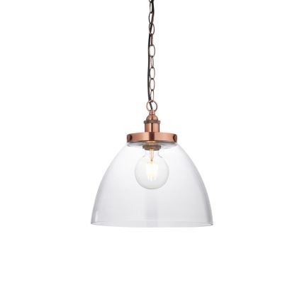 Endon 106895 - Bakarni luster na lancu HANSEN 1xE27/10W/230V