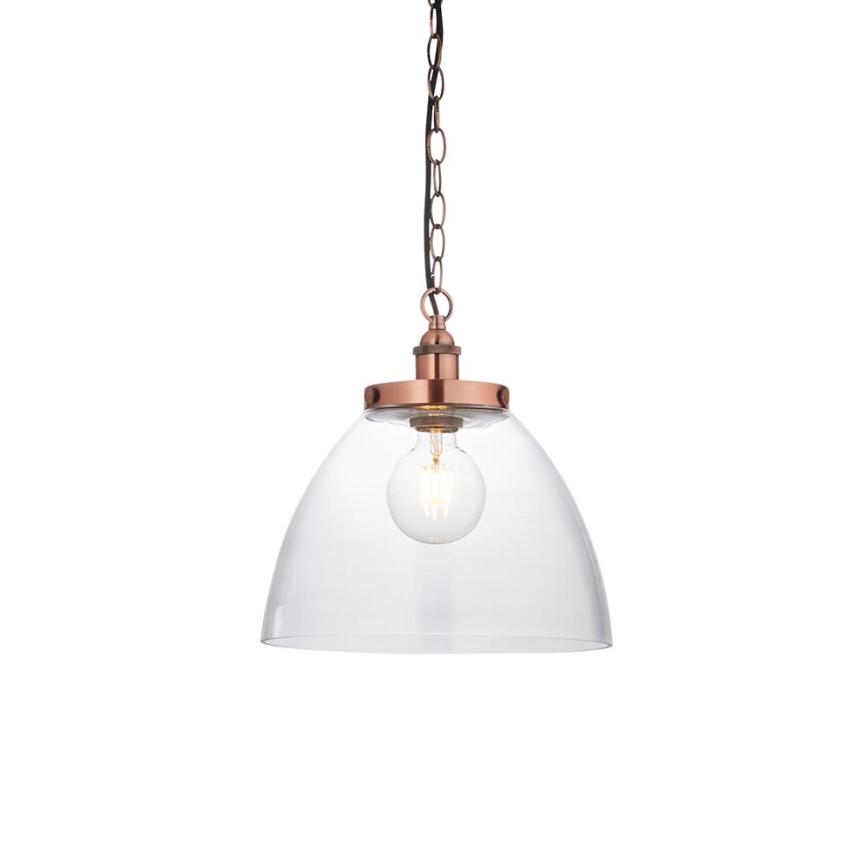 Endon 106895 - Bakarni luster na lancu HANSEN 1xE27/10W/230V