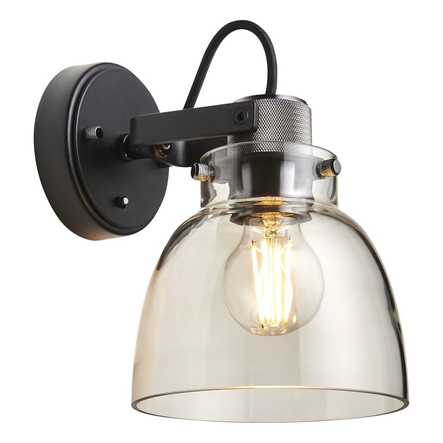 Endon 107011 - Zidno spot svetlo URBAN 1xE27/10W/230V crna/zadimljena crna